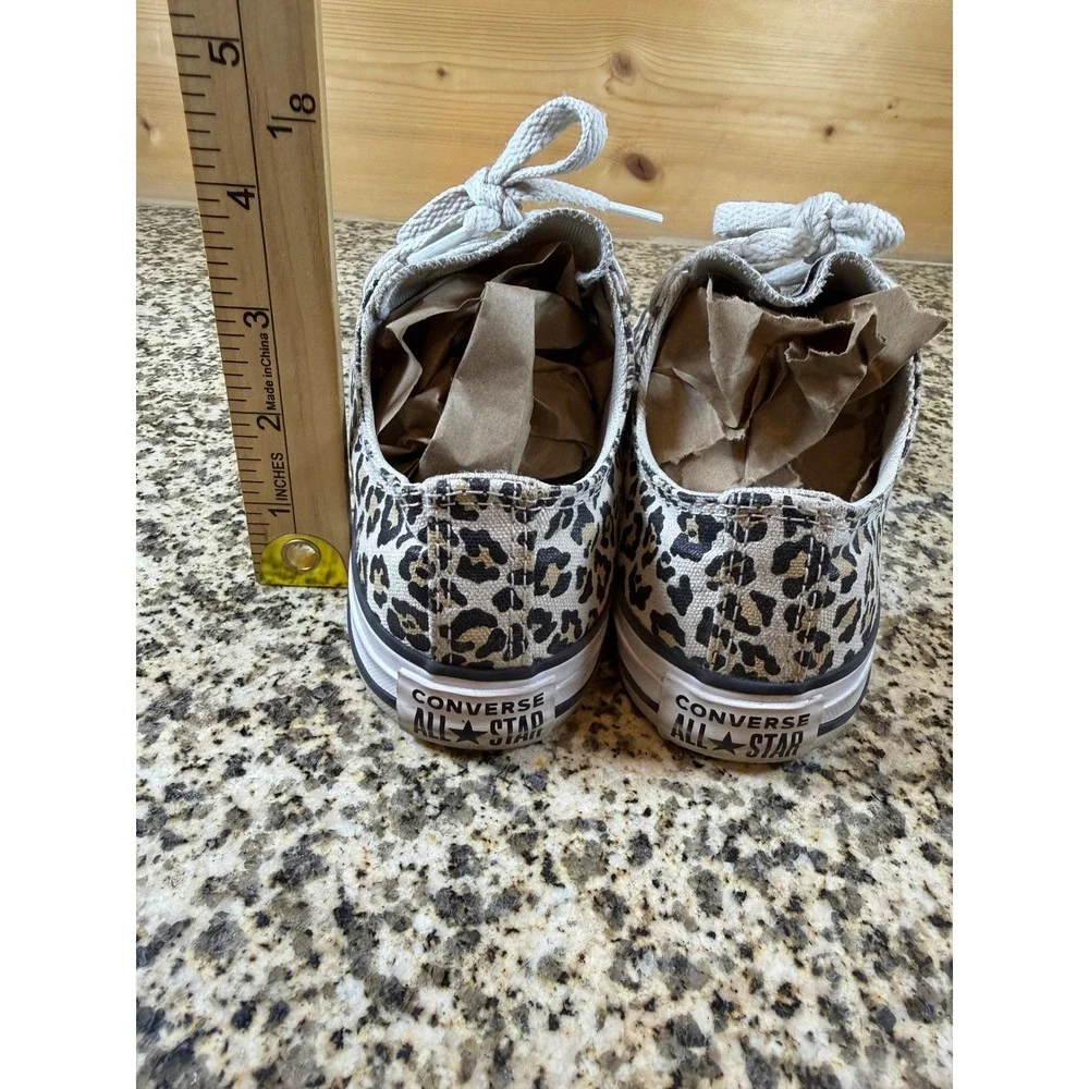 Converse Chuck Taylor All Star Leopard Print Low Top Kids Sneakers Size 2